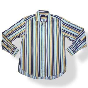 Etro Herren mehrfarbig gestreift Langarm Baumwolle Knopf Shirt - Bild 1 von 2