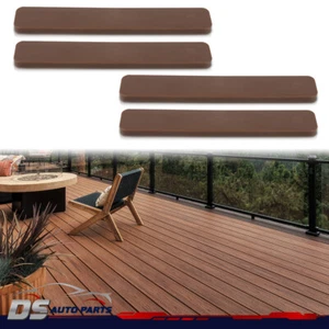 Rectangular Plastic Decking boards End Cap Brown 5.5” (4 pcs) New Fit For TREX - Picture 1 of 12