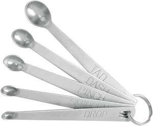 5PCS Stainless Steel Measuring Spoons Set of 5 Mini Spoon for Baking Cooking - Picture 1 of 12