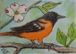 Original ACEO Art "Oriole" - Picture 1 of 1