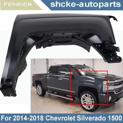 Primed Front Right Side Fender For 2014 2015 2016-2018 Chevrolet Silverado 1500 Foto 1 de 4