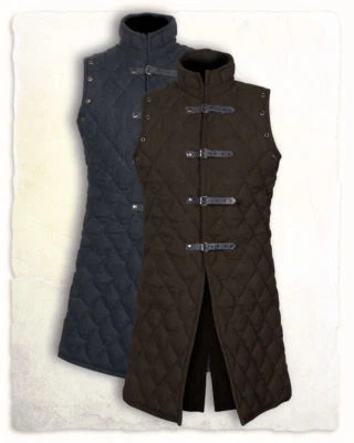 Mejor Regalo Para Él Grueso Acolchado Gambesón Abrigo Aketón Medieval Chaqueta Chaleco Armadura Foto 1 de 2