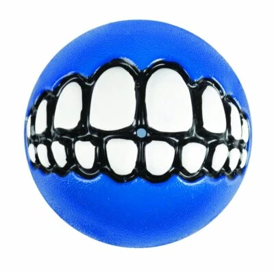 Fun Dog Treat Ball in various sizes and colors Medium Blue - Image 1 of 4