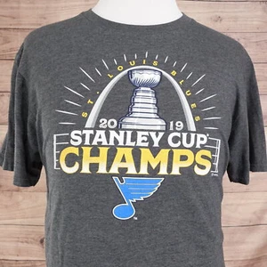 ST LOUIS BLUES NHL HOCKEY 2019 STANLEY CUP CHAMPIONS TSHIRT SZ L - Picture 1 of 7