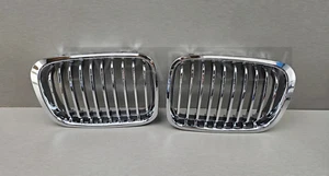 NEW BM BMW 3 SER E46 BUMPER GRILLE FRONT PAIR CHROM 8208489 & 8208490 - Picture 1 of 18