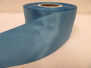 3mm 7mm 10mm 15mm 25mm 38mm 50mm Cornflower Light Blue Satin Ribbon Double Bows  - Picture 1 of 10