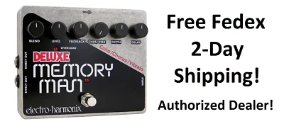 New Electro-Harmonix EHX Deluxe Memory Man Delay Guitar Effects Pedal - Image 1 of 2