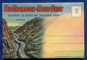 Big Thompson Estes Park Rocky Mountains Colorado Postcard Folder PF73 - Picture 1 of 2