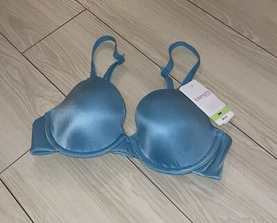 Camiseta sujetador forrada b.tempt'd Wacoal 953281 Future Foundation UW 32B azul nueva Foto 1 de 4