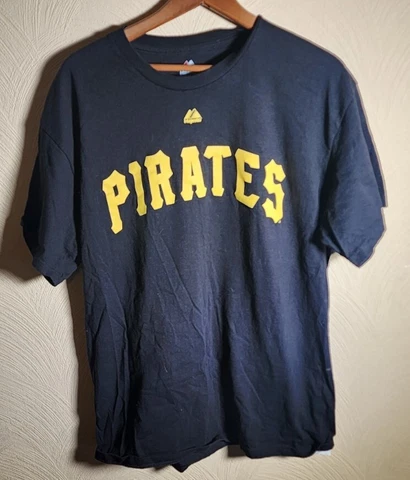 ROBERTO CLEMENTE 21 Majestic T-shirt Jersey Pittsburgh Pirates MLB Size L LARGE Cover