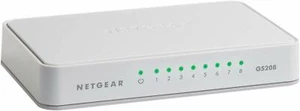 NETGEAR GS208-100PES Switch ProSafe 8-port Gigabit Ethernet LAN RJ-45 Network - Picture 1 of 4