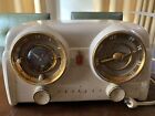  Tableau de bord vintage Crosley D-25 années 1950 radio/horloge radio 