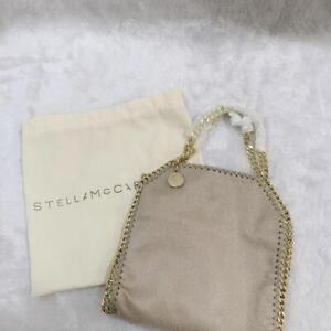 Stella McCartney Falabella tiny Chain 2way Shoulder Bag beige silver hardware