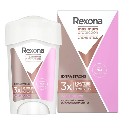 Rexona Maximum Protection Deo Creme Confidence 96h extremer Schweiß Schutz 45 ml - Bild 1 von 4