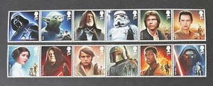 GB 2015 MNH Star Wars Mint Stamp Set Two Strips No Folds 12 X 1st Class Stamps - Picture 1 of 1
