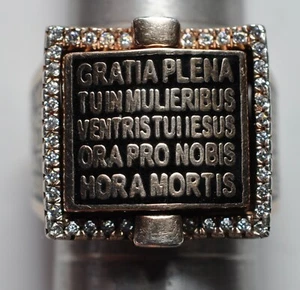 Bague Avec Prière Argent 925 Réversible - Bild 1 von 14