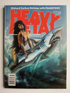 HEAVY METAL ILLUSTRATED MAGAZINE - JANUARY 1992 - VF+ COND. - JULIE BELL COPY #2 - Picture 1 of 12