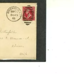 US Entire #252 Type III pmk 9-30-1899 Chicago, IL. to Adrian, MI. - Picture 1 of 3