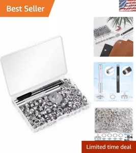 Complete 120-Piece Grommet Eyelets Kit - Perfect for Fabric, Tarps & Curtains - Picture 1 of 9