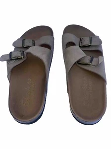 Skechers Luxe Foam Sz 8 Women's Slip-On Comfort Slide Sandals - Taupe - Picture 1 of 7