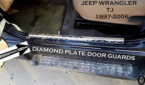 Se adapta a protectores de entrada de puerta de placa de diamante de aluminio 23 largos para Jeep Wrangler TJ - Imagen 1 de 3