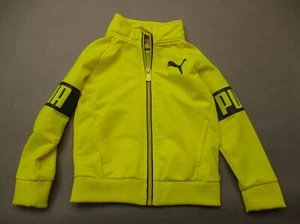 Puma Size 2+years Boys Yellow Zip Stand Collar Long Sleeve Athletic Jacket 7W684 - Picture 1 of 8