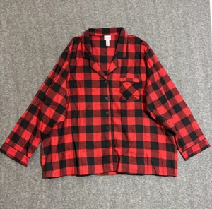 Wondershop Target Women’s Sleepwear Long Sleeve Plaid Buffalo Red 3XL - Picture 1 of 5