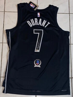 Kevin Durant Signed Autographed Brooklyn Nets Nike Swingman Jersey Beckett Wit - Image 1 of 2