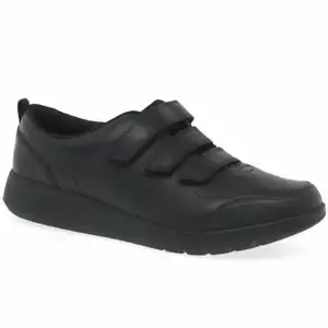 JUNGEN CLARKS SCAPE SKY K RIP SCHWARZ BAND SCHUHE - Bild 1 von 10