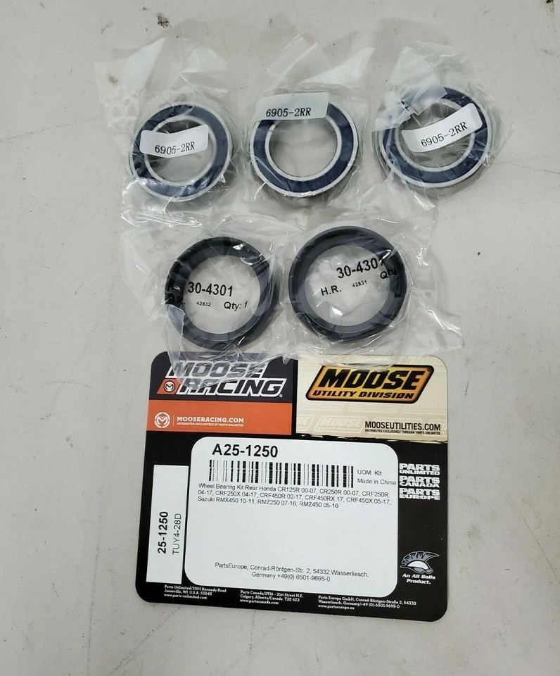 00'-07' KIT COJINETE RUEDA TRASERA HONDA CR125R CR250R MOOSE RACING A25-1250 Foto 1 de 1