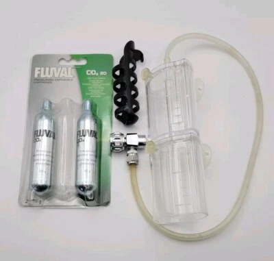 Fluval Mini Kit CO2 Presurizado 15 Gal Difusor Cartucho Roscado x2 Foto 1 de 3