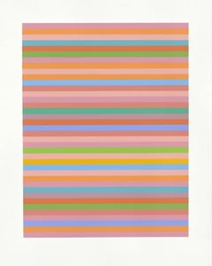 Bridget Riley 'Rose Rose' Limited Edition Print, Olympics 2012 gold edition RARE - Picture 1 of 6