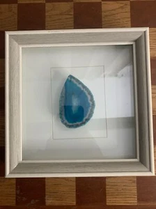 Natural Geote Agate Modern Decor Shadow Box Frame with Glass Inlay 8X8X1.2” - Picture 1 of 10
