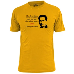 Herren George Orwell Zitat!984 T-Shirt Dystopian Big Brother - Bild 1 von 3