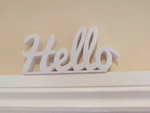 Insegna Ciao Porta, Insegna Porta Benvenuto, Insegna Decorazione Casa, Topper Porta, Insegna Corridoio - Foto 1 di 11