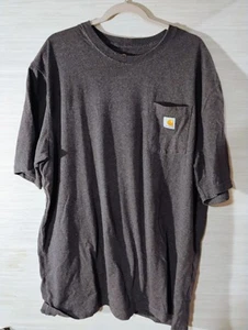 Camiseta Carhartt Para Hombres X-Grande Manga Corta Ajuste Original Negra/Gris Oscuro Bolsillo T - Imagen 1 de 5