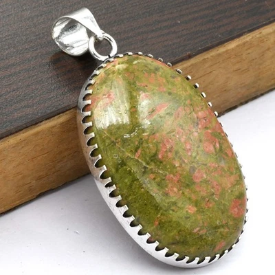 Unakite Ethnische Handgemachte Anhänger Schmuck 1" P 1500 - Bild 1 von 4