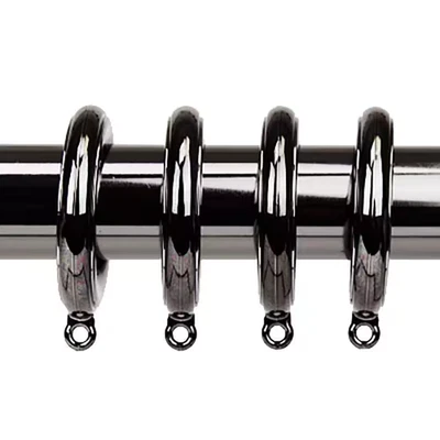 1-3/4英寸直径窗帘环带孔眼(10件套)-黑色镍 — 第 1/4 张图片