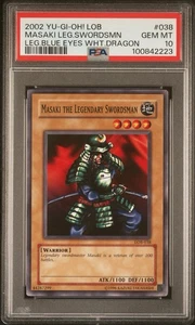 2002 YU-GI-OH! LOB-LEGEND OF BLUE EYES WHITE DRAGON #038 MASAKI LEG.SWORDSMN PSA - Picture 1 of 1