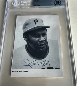 Willie Stargell Vintage Early Photograph BECKETT Signed Auto Pittsburgh Pirates - Picture 1 of 2