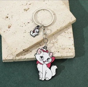 Disney Parks Aristocats Marie Gold Schlüsselanhänger Rucksack Tasche Clip weiß Katze Kätzchen - Bild 1 von 7