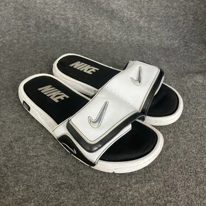 Nike Comfort Pantolette Sandale Herren 9 weiß schwarz silber Y2K 415205 120 AUSGABEN - Bild 1 von 24