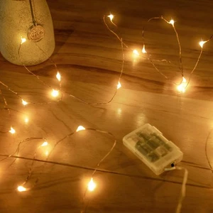 Fairy Lights Battery Operated, 1 Pack Mini 3*AAA Battery Powered Copper Wire ... - Picture 1 of 7