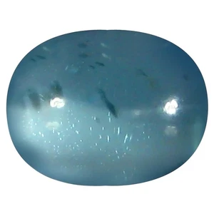 1.32 ct Oval Cabochon Shape (8 x 5 mm) Brazilian Paraiba Blue Apatite Gemstone - Picture 1 of 1