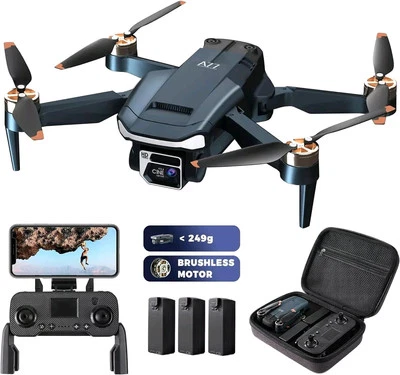 Chbory A77 Navy Blue Brushless Motor Drone With Carrying Case, 2K Camera, 249g - Image 1 of 4