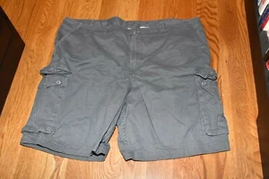 FADED GLORY SIZE 46 MEN'S BLUE GRAY CARGO SHORTS   - Picture 1 of 2