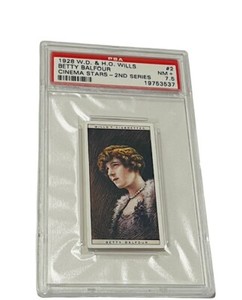 WD HO Wills Cinema Stars Movie 1928 tobacco card PSA 7.5 Betty Balfour Squibs #2