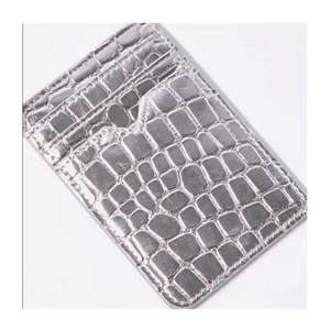 Silver Faux Crocodile Skin -Sleek Small Wallet -Credit Card & Money Holder -New - Picture 1 of 6
