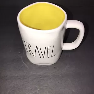 Rae Dunn Artisan Collection By Magenta Travel Coffee Mug Yellow Interior - Picture 1 of 5