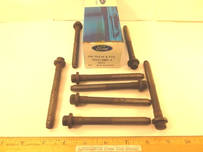 8 PCS TAURUS, MERCURY SABLE 6 CYL. 3.0L "BOLT" (CYLINDER HEAD) NOS, E8DZ-6065-A - Image 1 of 2
